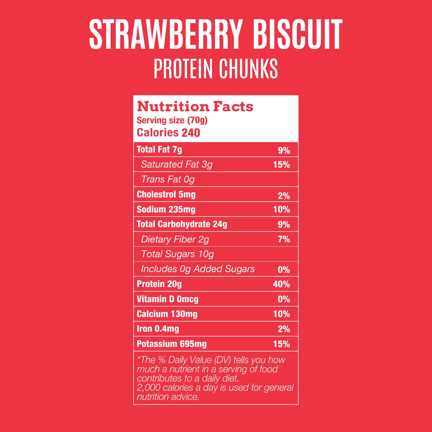 Strawberry Biscuit Chunks 70g