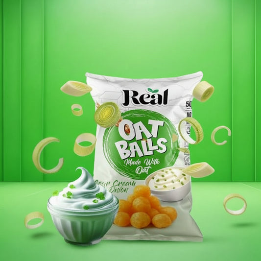 Real Nutrition Baked Oat Balls Sour Cream & Onion