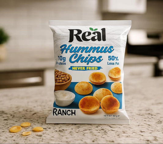 Real Nutrition  Baked Hummus Chips Ranch 10g Protein