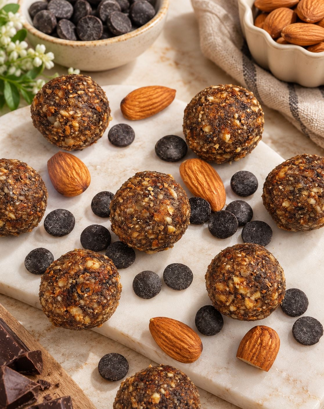 Choco-Almond Energy Balls – 12 Pieces
Gluten free