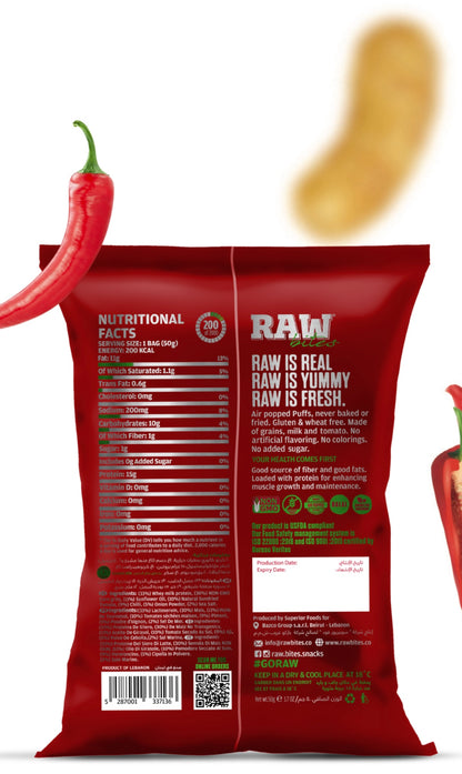 Raw Bites Sundried Tomato & Chili Corn Chips 50 g