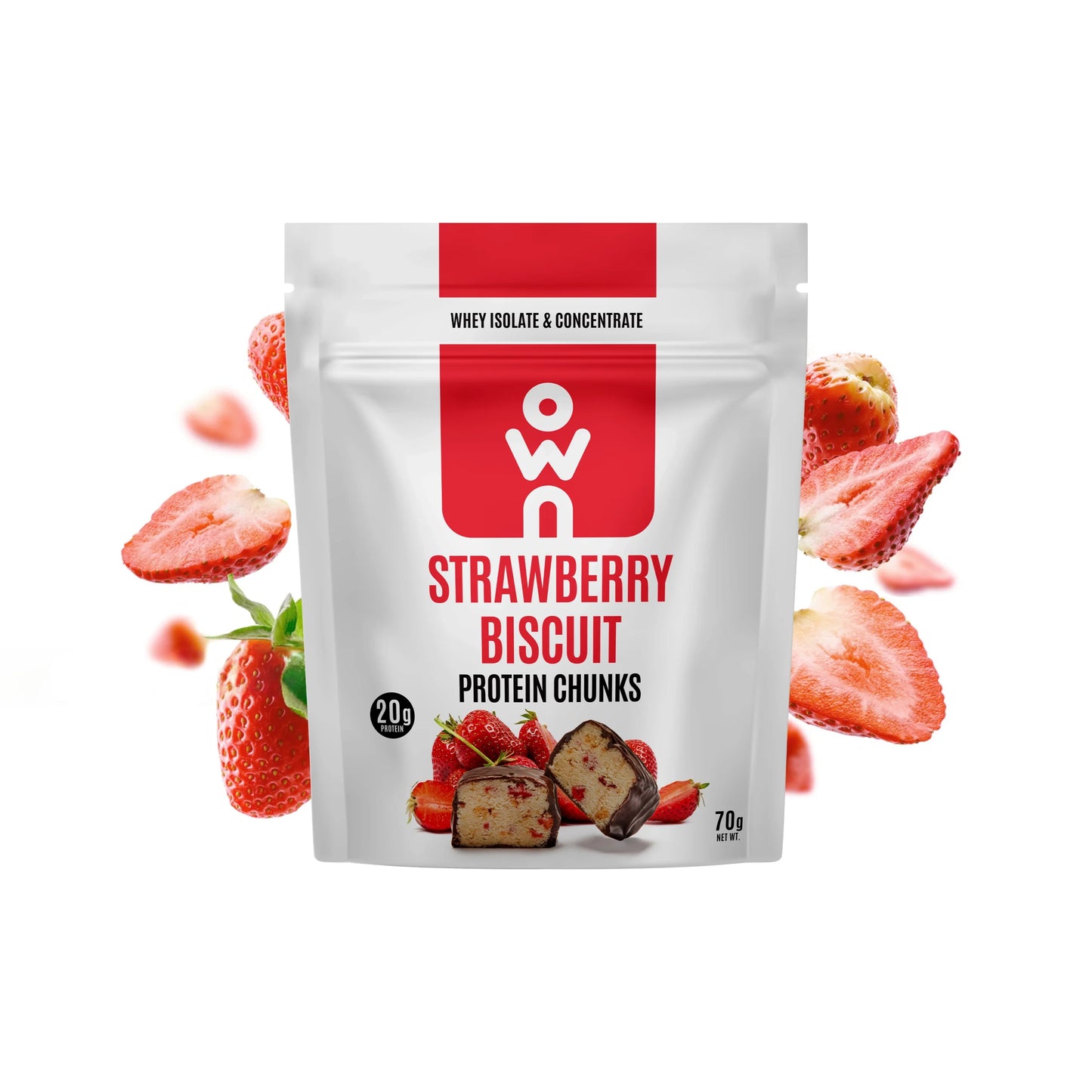 Strawberry Biscuit Chunks 70g