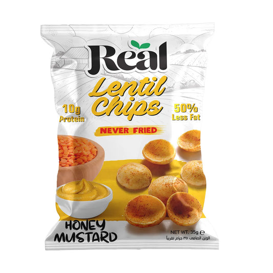 Real Nutrition Baked Lentil Chips Honey Mustard 10g Protein